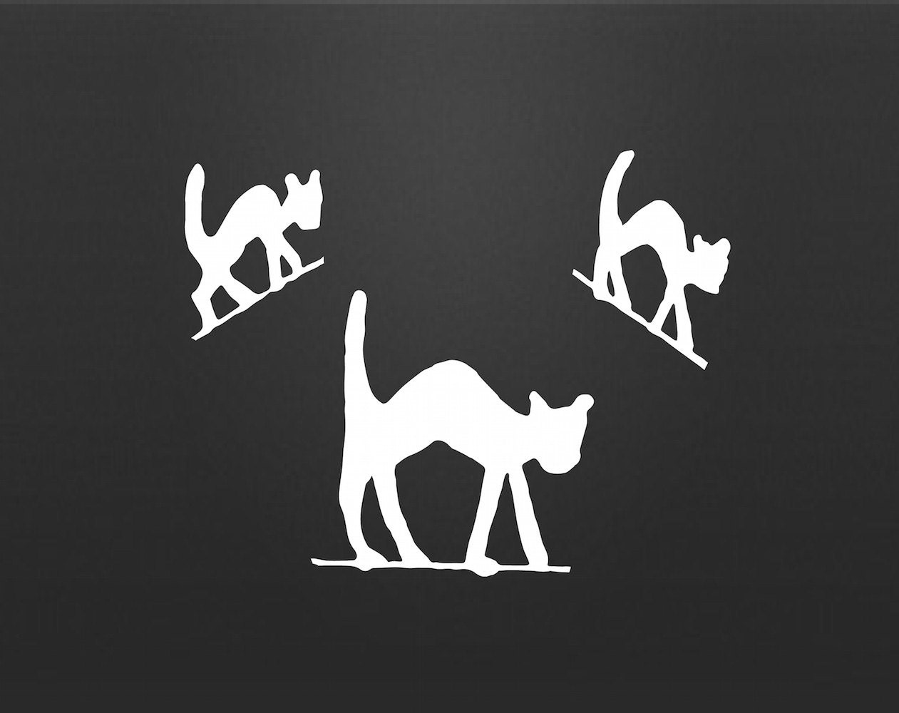 HALLOWEEN CAT SVG, Arched Cats Silhouette, Halloween Decor, Black Cat