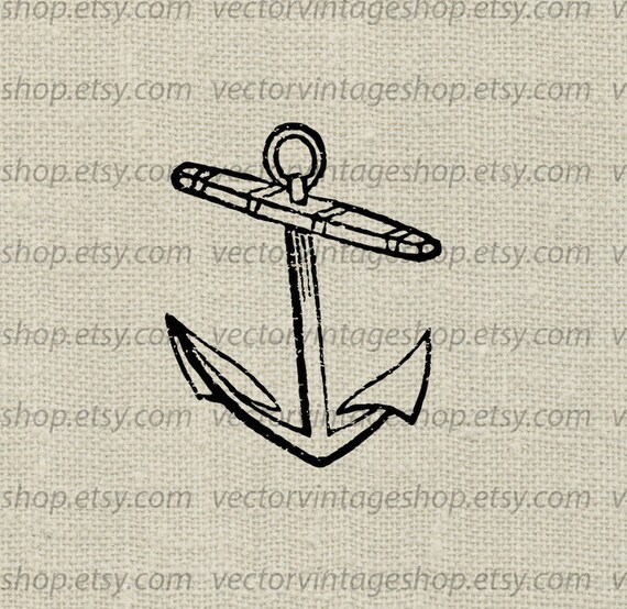 Anchor Vector Graphic Instant Download Antique Ship Tools Etsy