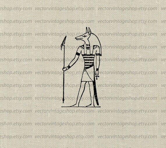 Egyptian God Clipart Anubis Vector Clip Art Graphic Instant Etsy