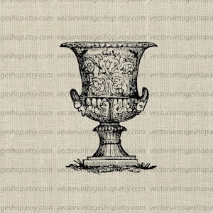 Vase SVG File, Vector Graphic, Decorative Vase, Vintage Illustration, Printable Download, jpg png eps Format, Commercial Use image 1