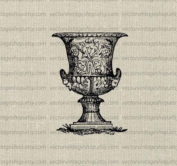 Vector Graphic Instant Download Decorative Vase Urn Household Etsy