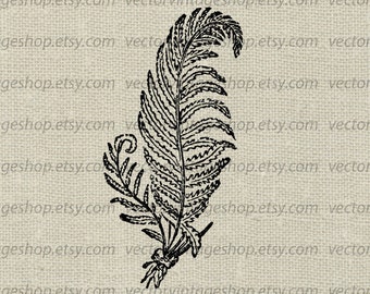 Fern SVG File, Vector Clipart, Lady Fern, Botanical Graphic Art, Commercial Use, Woodland Nature Feather Illustration, Printable Download