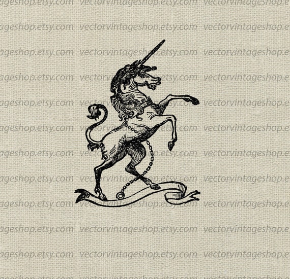 unicorn vector graphic instant download medieval myth clip etsy