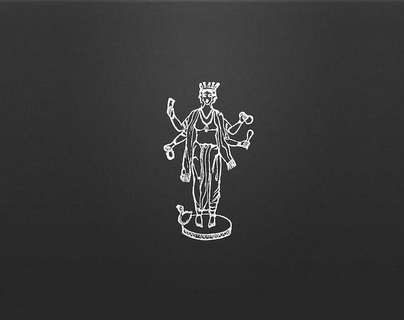 Brahma Vector Clip Art Graphic Instant Download Ancient Hindu Etsy