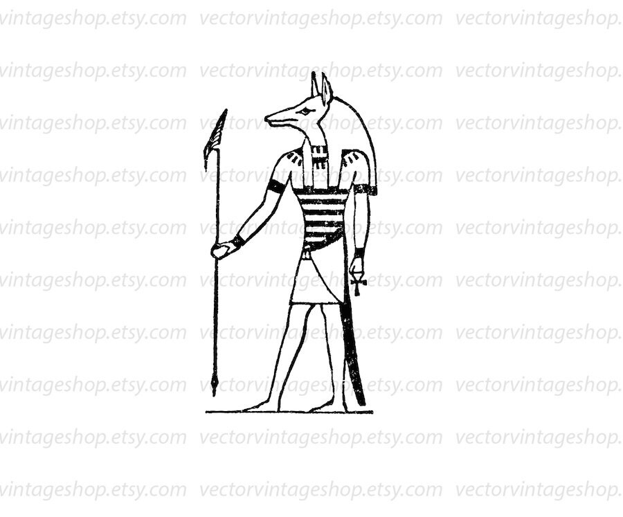 ANUBIS SVG File Ancient Egyptian God Vintage Style Vector - Etsy New ...