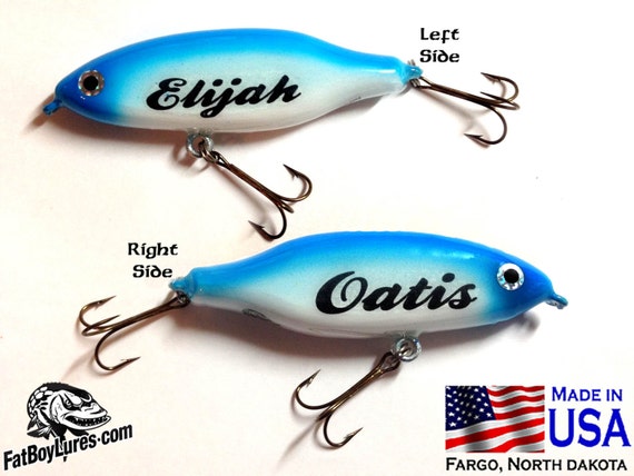 Fatboylures.com 4 Custom Name Fishing Lure CHRISTMAS, Birthdays,  Graduation, Best Man, and That hard to Buy for Person 