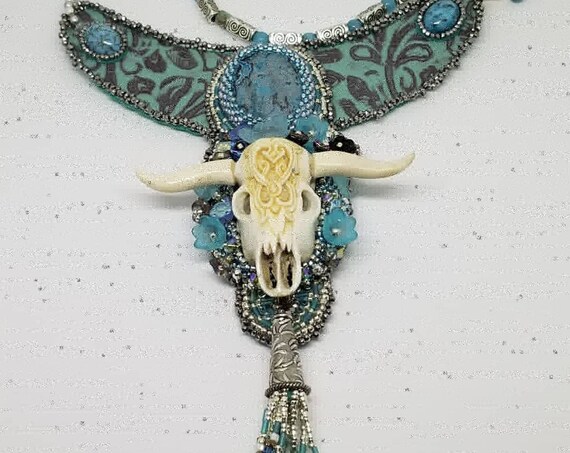 Blue Thunder necklace Rita Caldwell Native American