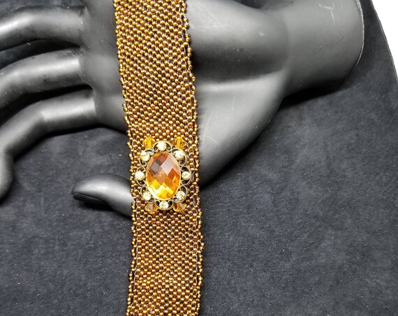 Copper topaz bracelet Native American inspired Beadwork Dreams Raven