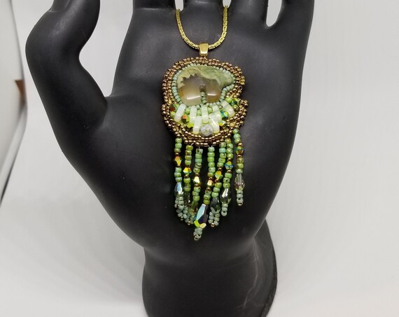 Gold bear pendent Rita Caldwell Native American inspired
