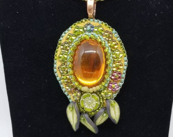Topaz autumn splendor pendent Native American inspired Rita Caldwell