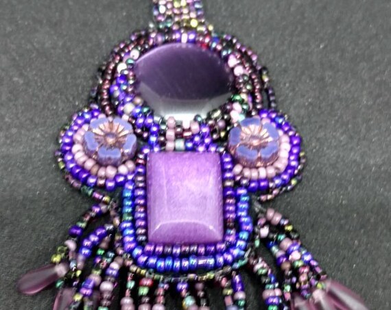 Purple purple purple Beadworkdreamsraven Rita Caldwell Native American inspired