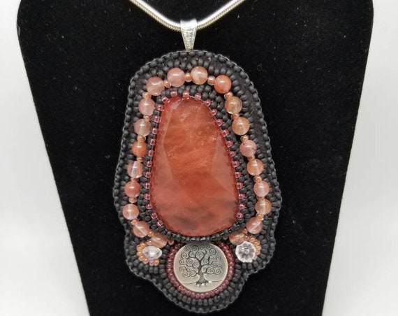 Cherry tree of life Rita Caldwell Native American inspired beadwork