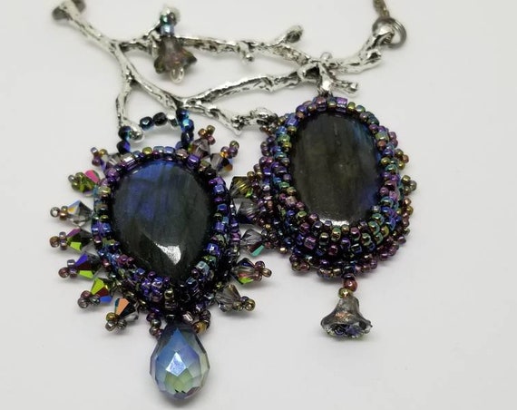 Silver labradorite pendent Rita Caldwell