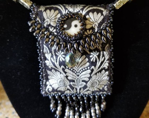 Yin Yang medicine bag Rita Caldwell Native American inspired