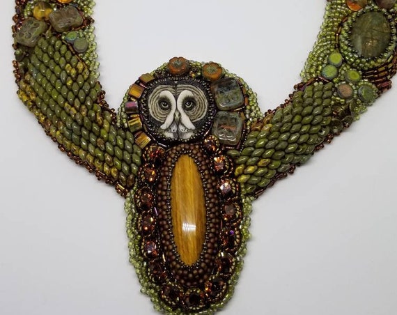 Owl spreads his wings Native American inspired Rita Caldwell