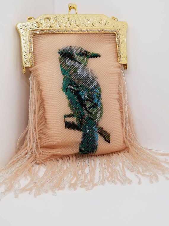 Blue Jay evening bag Native American inspired Rita Caldwell