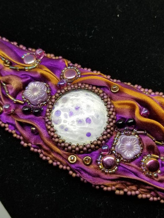 Purple wine bracelet Rita Caldwell Native American inspired