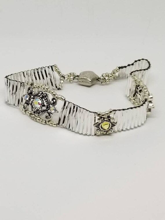 Silver wedding bracelet Rita Caldwell Native American inspired