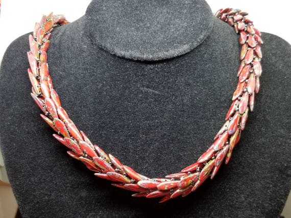 Red snake Picasso rope Native American inspired Beadwork Dreams Raven