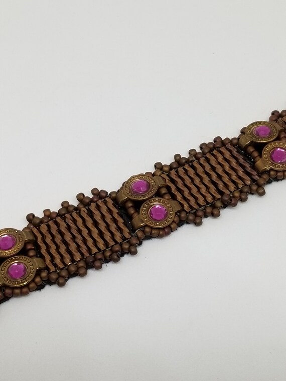 Copper and purple bracelet Rita Caldwell Native American inspired