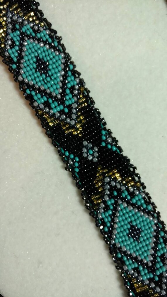 Native nights bracelet Beadworkdreamsraven.