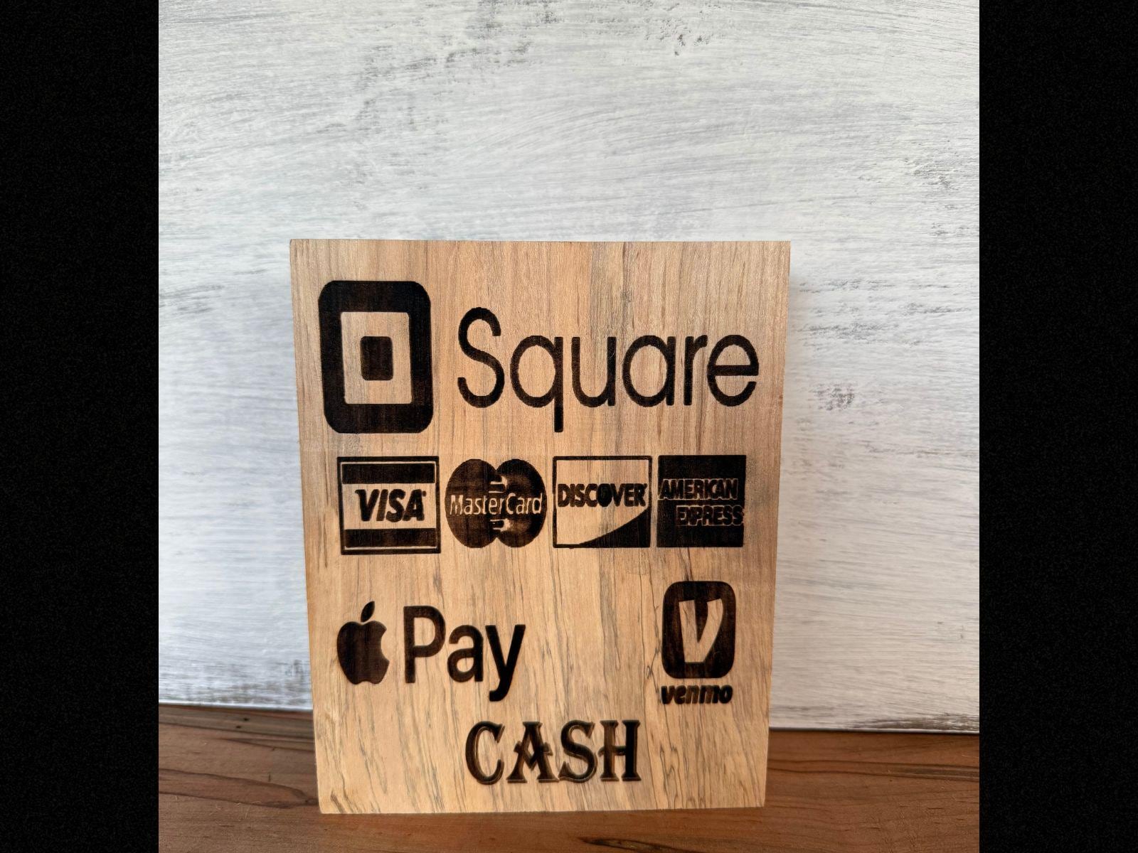 Custom Payment Methods Sign for Craft Fair Vendors | Square Apple Pay ...