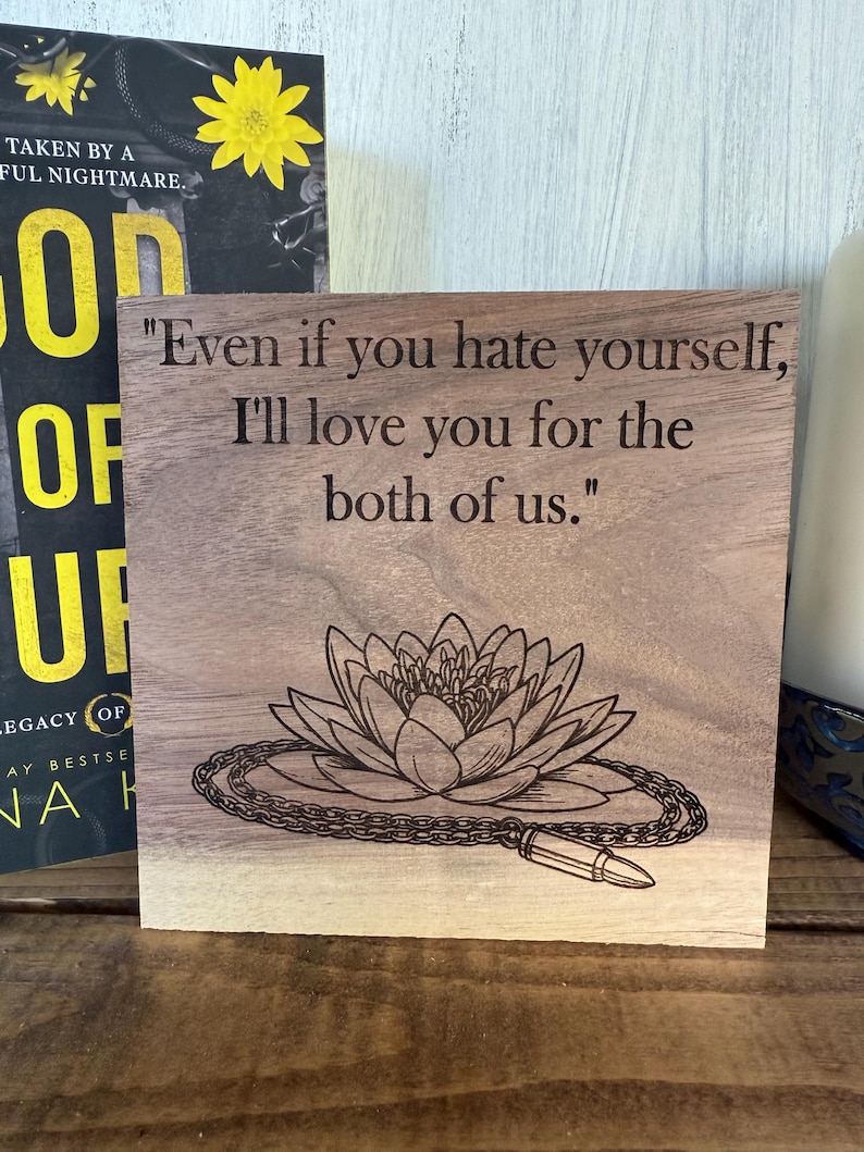 God of Fury Decor | Niko and Bran Sign | Rina Kent Booktok Decor | God of Fury Merch | Book Lover Gift | Dark Romance Book image 3