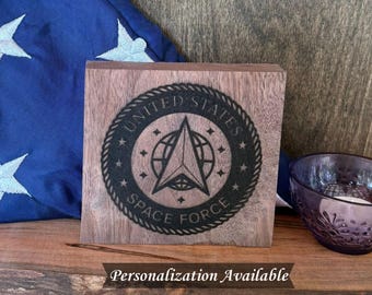Space Force Sign | Optional Personalization | Space Force Gift | Space Force Desk Decor | Space Force Office Decor