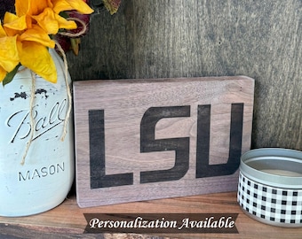LSU Decor | Optional Personalization | LSU Graduation Gift | LSU Alumni Gift | Dorm Decor | Geaux Tigers gift