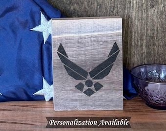 Air Force Sign | Optional Personalization | Air Force Gift | Air Force Retirement Gift | Air Force Desk Decor | Air Force Office Decor