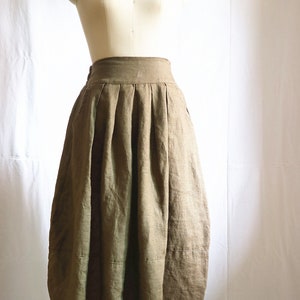 Linen Khaki Midi Skirt Soft Linen Women's Skirt Summer - Etsy