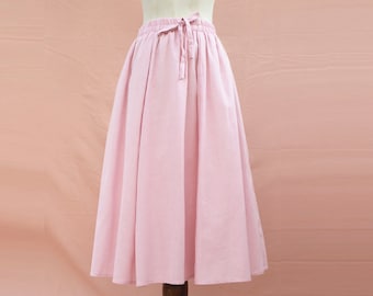 37color midi Linen skirt soft linen pink skirt women's skirt summer skirt custom skirt elastec waist skirt handmade skirt