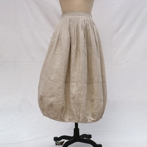 Linen skirt midi skirt Pleated Lantern skirt women&#39;s skirt More size Custom skirt summer skirt Casual skirts for women