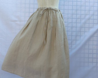 Linen cream skirt soft linen skirt women's skirt summer skirt custom skirt elastec waist skirt midi linen skirt handmade skirt