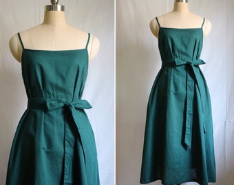 37 color linen green dress midi dress loose dress slip dress summer slip dress  braces dress for women handmade dress gift