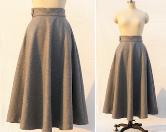 80+ color gray wool long skirt wool Maxi skirt 50 s full skirt women's skirt winter warm wool skirts for women gift