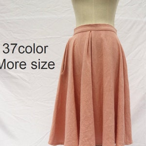 midi skirt Linen dark pink skirt soft linen skirt women&#39;s skirt summer skirt custom skirt middle linen skirt handmade skirt