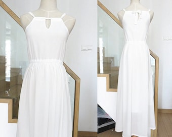 schwarz rosa weiß Chiffon langes Kleid Sommer Maxikleid plus-size lange Kleider für Frauen Kleid Strandkleid ärmelloses Kleid Trägerkleid