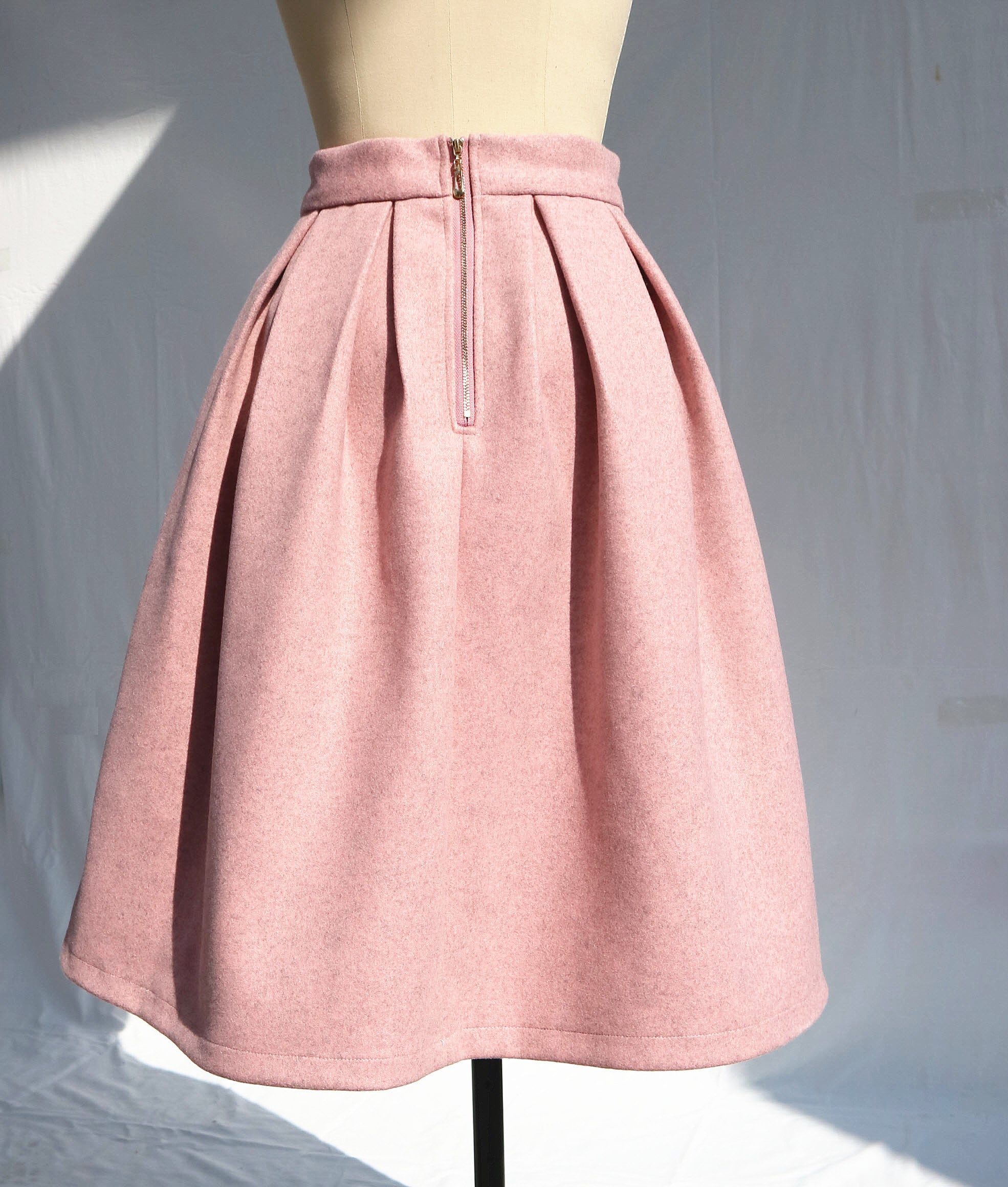 Pink Midi Wool Skirt Girls Women's Skirt More Size Custom Skirt