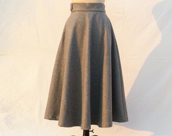 80+ kleur grijze wollen lange rok wol maxi rok jaren 50 volledige rok damesrok winter warme wollen rokken voor vrouwen cadeau