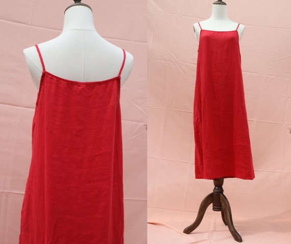 red color night dress