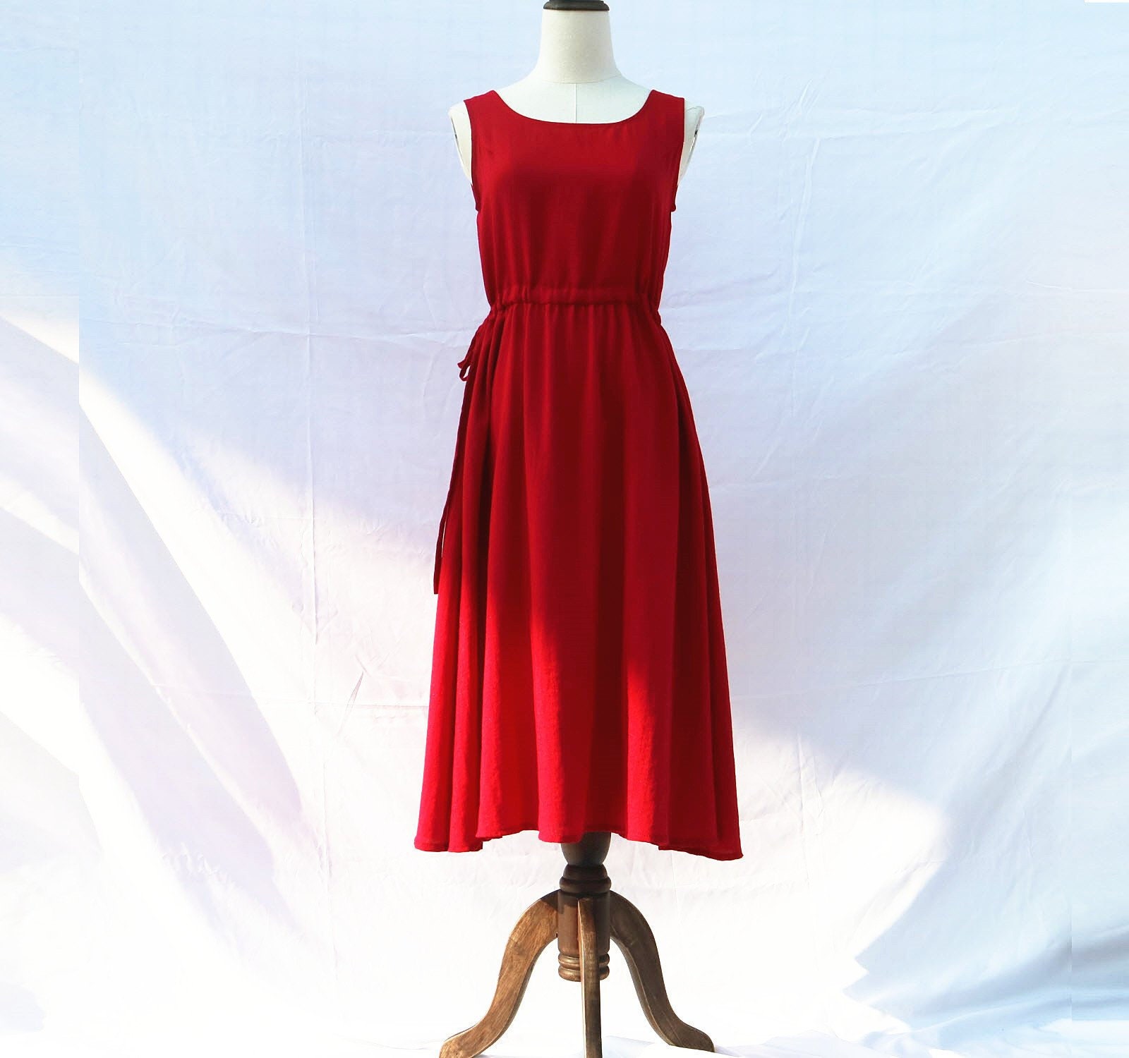 37 Color Linen Red Dress Sleeveless Summer Dress Long Dress Linen Clothing  for Women Handmade Dress Sundress Linen Dress for Women - Etsy Canada
