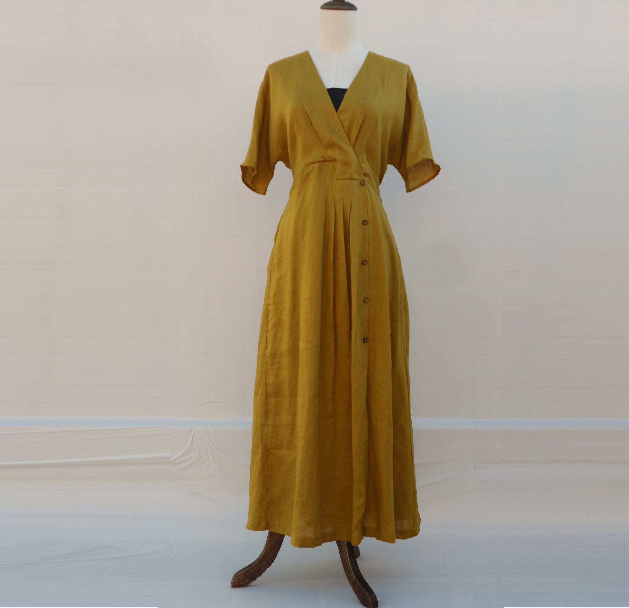Ginger Linen Dress Linen Long Dress Loose and Comfortable - Etsy