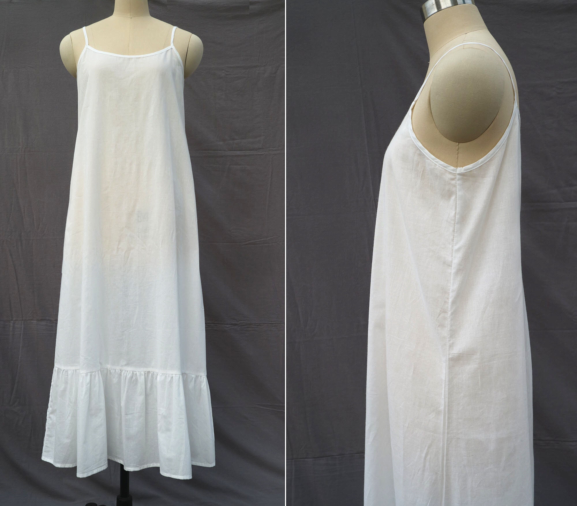 Cotton slip nightgown sale