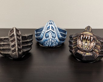 MK 95 Movie Toasty (Scorpion), Frosty (Sub Zero), Saurian (Reptile) 3 mask set!  face mask costume/ cosplay MKX