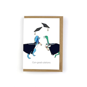 Carte de voeux de remise des diplômes de dinosaure, carte, carte illustrée, remise de diplôme, carte de dinosaure, fin de l'école, remise des diplômes universitaires, carte de diplômé