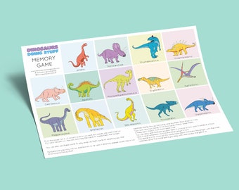 Digital Download - Match the pairs Dinosaur words game, Animal matching, pairs game, children's card games, educational games, wedding games