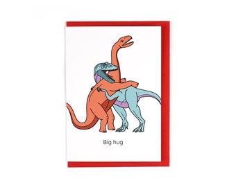 Dinosaur Big Hug Greeting Card