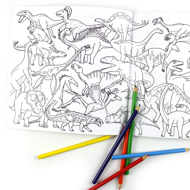 ABC Dinosaur Coloring book colouring book coloring | Etsy