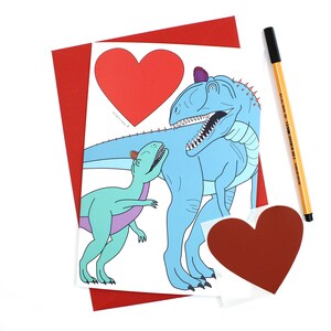 Carte à gratter coeur dinosaure pour la Saint-Valentin - Cartes d'enfants, annoncez des moments spéciaux et célébrez la fête des pères avec cette carte amusante